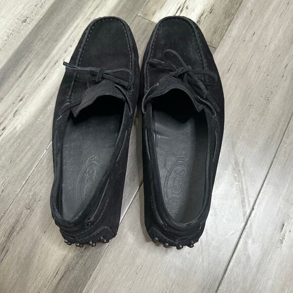 Tod\'s Suede Gommino Driving Shoes Loafers Men\'s Black Size 9 main image 6